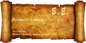Bodacz Emese névjegykártya
